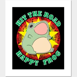 Hit The Road Happy Frog Posters and Art